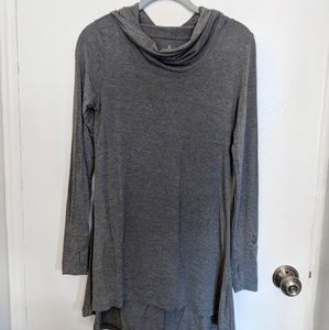 Heather Grey Stretch Dress with Sleeve Detail